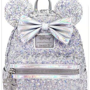 Disney Loungefly Silver Sequin Backpack